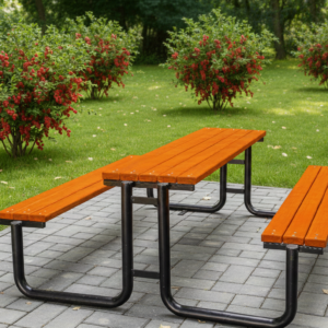 Stół piknikowy Szafran z ławkami jarzębina